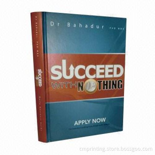 Hardcover book printing, cover with spot gloss UV varnish, foiled and embossed, folded, collated